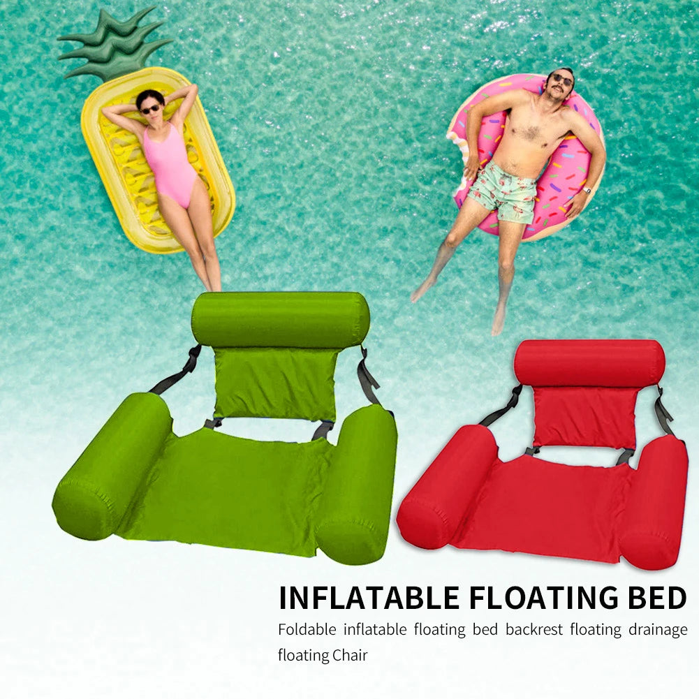 Colchão Inflável Flutuante para Piscina | Espreguiçadeira Aquática para Adultos
