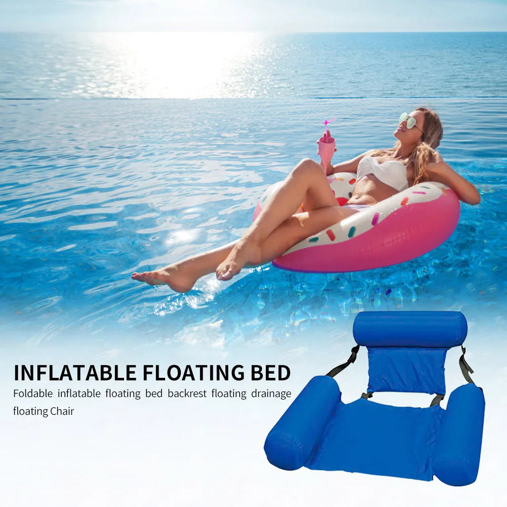 Colchão Inflável Flutuante para Piscina | Espreguiçadeira Aquática para Adultos