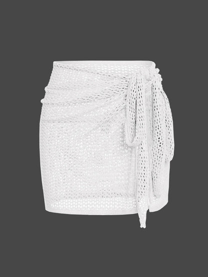 Saia Curta de Malha Feminina para Praia | Estilo Casual de Verão