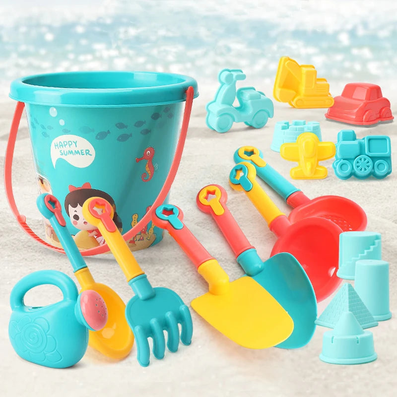 Conjunto de Brinquedos de Praia para Crianças | Balde, Pá e Ferramentas de Areia