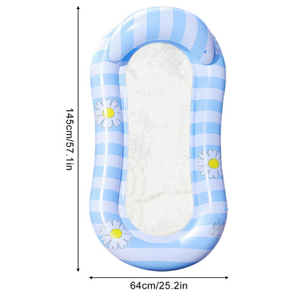 Flutuador Inflável Espreguiçadeira de Piscina com Fundo de Malha | Adultos