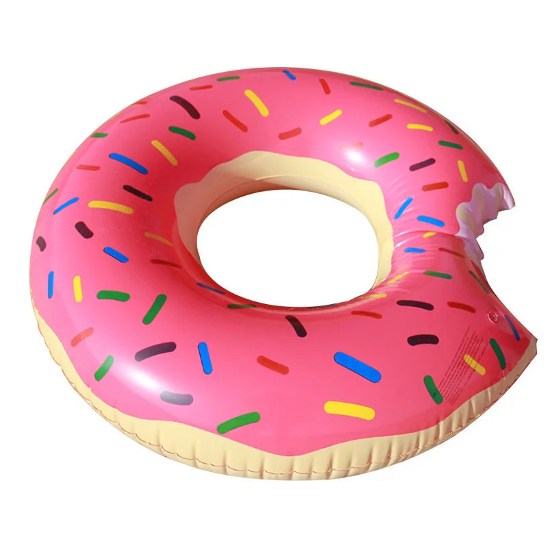 Anel de Natação Inflável Donut | Flutuador de Piscina para Adultos