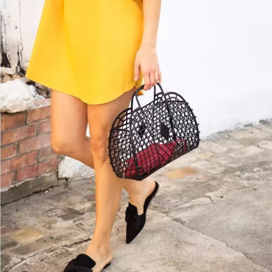 Saco Tote de Gelatina para Praia | Eco-Friendly Reutilizável | Verão