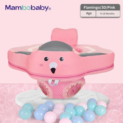 Mambobaby-bebê flutuador com assento, grande anel de natação para bebê, acessórios de piscina, brinquedos de jogos de piscina, 6-18-24 meses