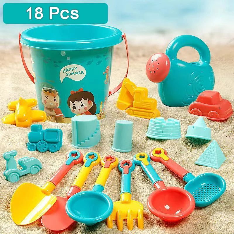 Conjunto de Brinquedos de Praia para Crianças | Balde, Pá e Ferramentas de Areia