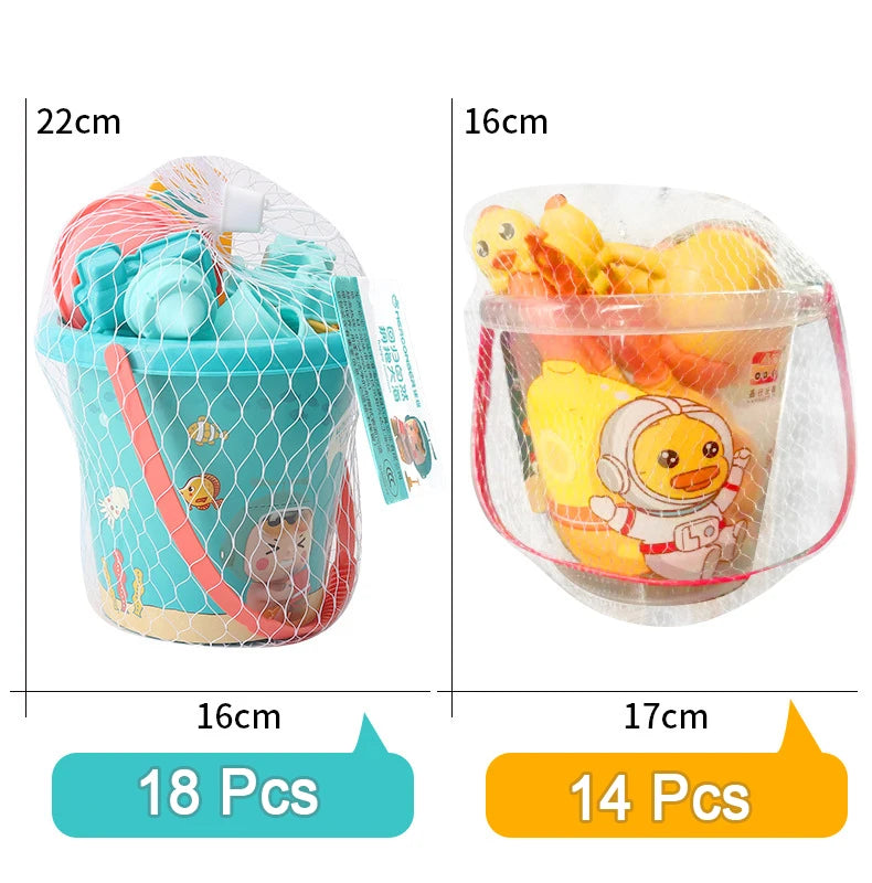 Conjunto de Brinquedos de Praia para Crianças | Balde, Pá e Ferramentas de Areia