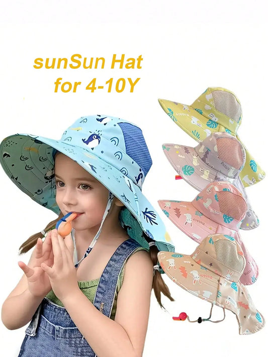 Chapéu de Sol Infantil com Proteção UV | Meninos e Meninas | Verão