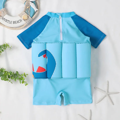Maiô Flutuante Infantil com Estampa de Desenho Animado | Proteção Solar | 1 a 6 Anos