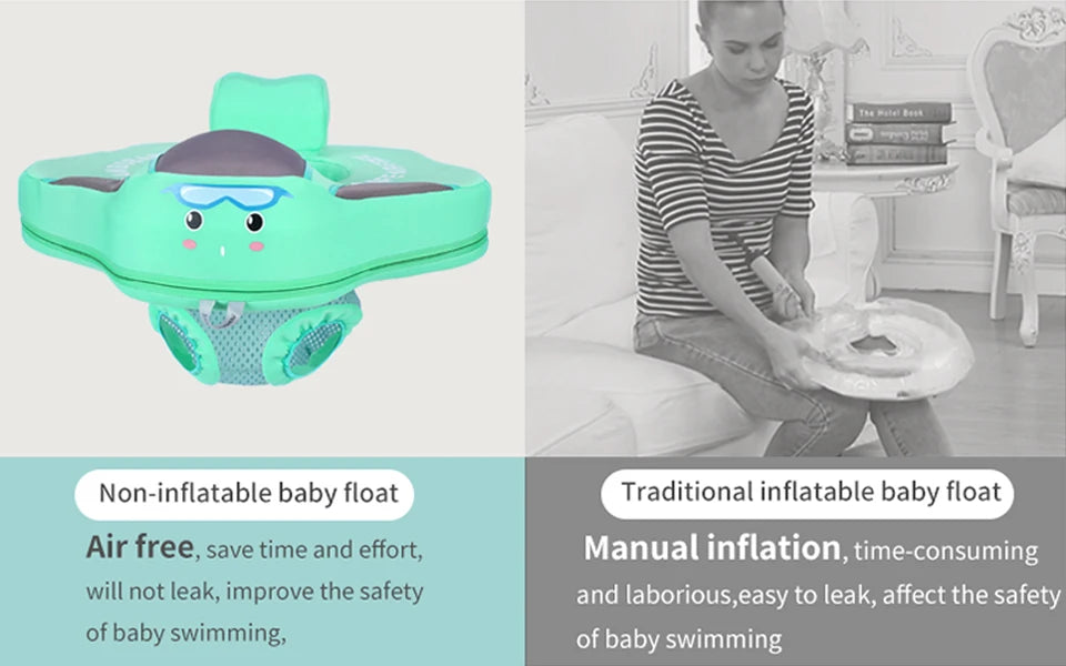 Mambobaby-bebê flutuador com assento, grande anel de natação para bebê, acessórios de piscina, brinquedos de jogos de piscina, 6-18-24 meses