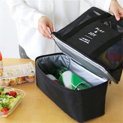Bolsa de Praia Impermeável em PVC | Dupla Camada com Malha Transparente