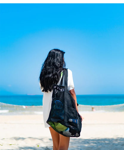 Saco de Praia Impermeável com Malha | 45x60cm | Toalhas e Acessórios