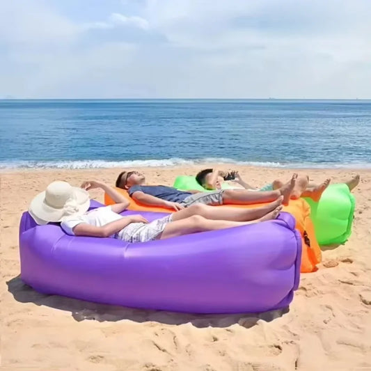 Sofá Inflável Portátil | Espreguiçadeira de Praia e Camping | Colchão de Ar