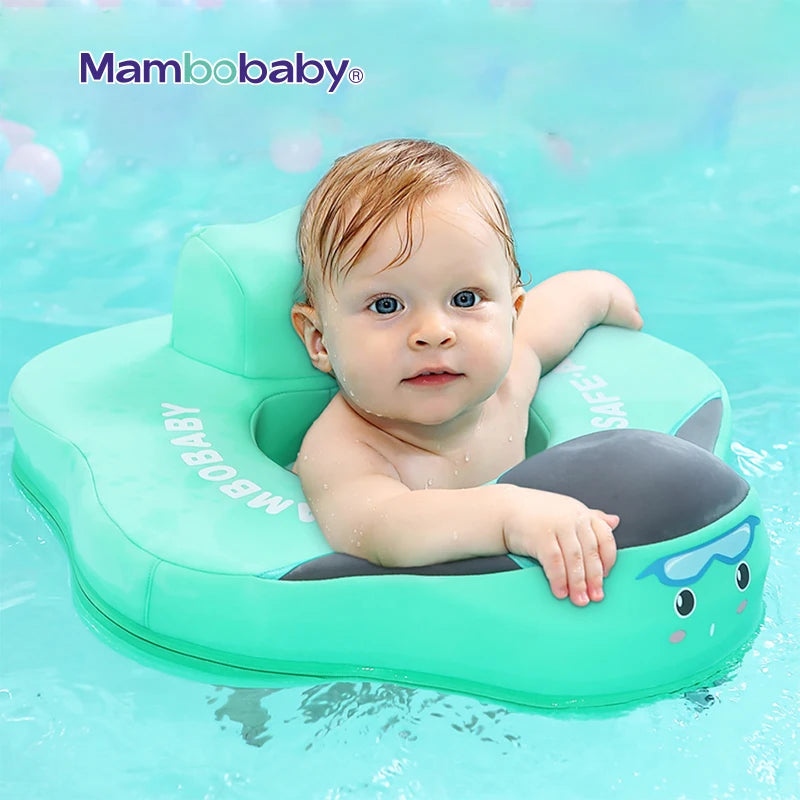 Mambobaby-bebê flutuador com assento, grande anel de natação para bebê, acessórios de piscina, brinquedos de jogos de piscina, 6-18-24 meses