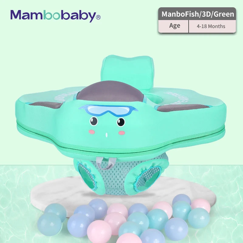 Mambobaby-bebê flutuador com assento, grande anel de natação para bebê, acessórios de piscina, brinquedos de jogos de piscina, 6-18-24 meses