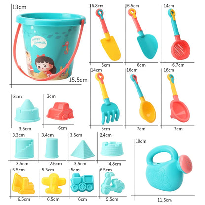 Conjunto de Brinquedos de Praia para Crianças | Balde, Pá e Ferramentas de Areia