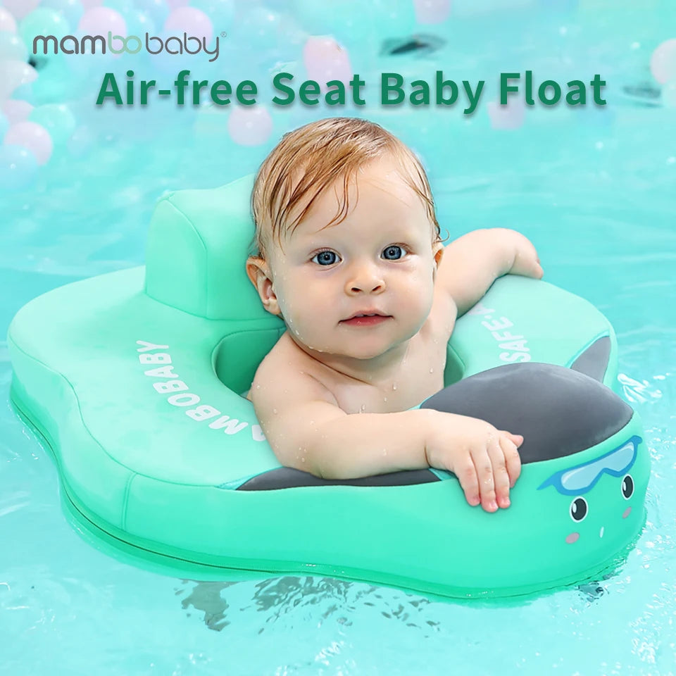 Mambobaby-bebê flutuador com assento, grande anel de natação para bebê, acessórios de piscina, brinquedos de jogos de piscina, 6-18-24 meses