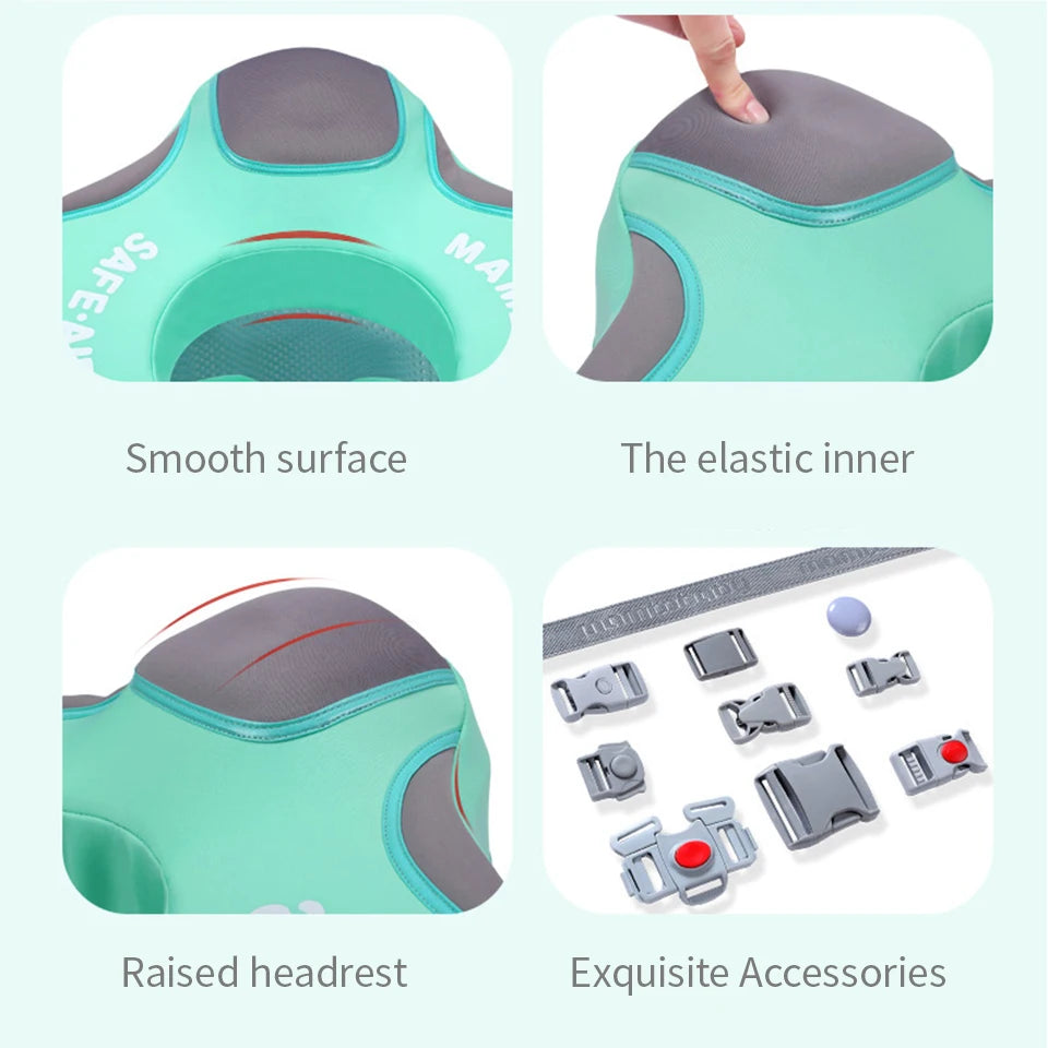 Mambobaby-bebê flutuador com assento, grande anel de natação para bebê, acessórios de piscina, brinquedos de jogos de piscina, 6-18-24 meses