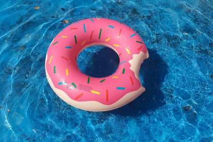 Anel de Natação Inflável Donut | Flutuador de Piscina para Adultos
