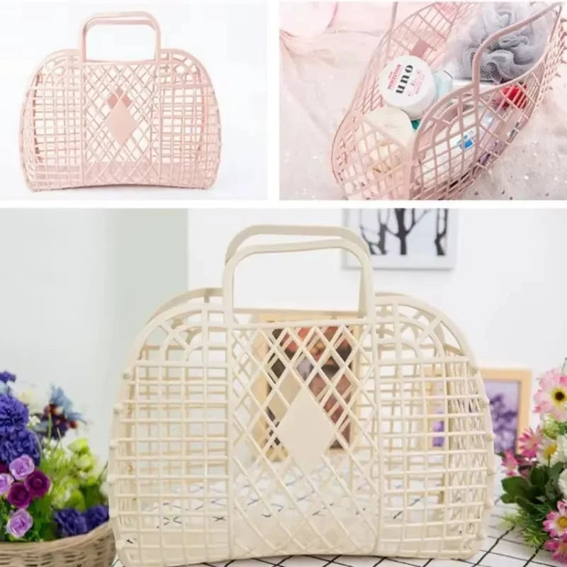 Saco Tote de Gelatina para Praia | Eco-Friendly Reutilizável | Verão