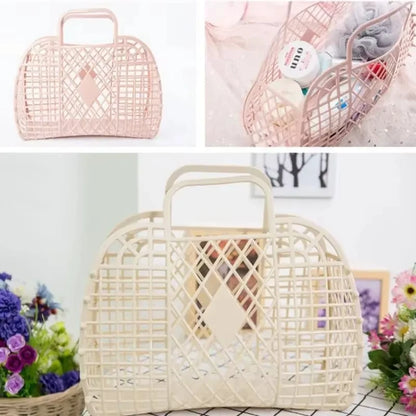 Saco Tote de Gelatina para Praia | Eco-Friendly Reutilizável | Verão