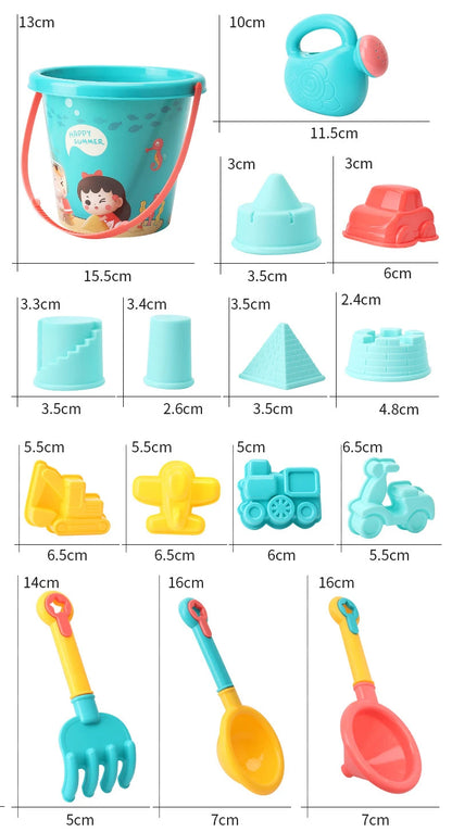Conjunto de Brinquedos de Praia para Crianças | Balde, Pá e Ferramentas de Areia