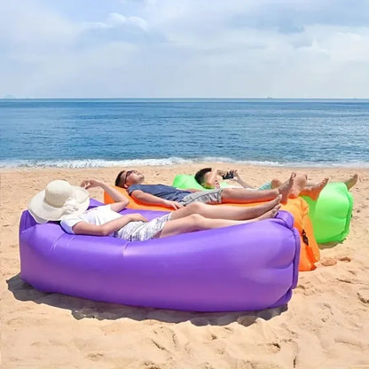 Sofá Inflável Portátil | Espreguiçadeira de Praia e Camping | Colchão de Ar