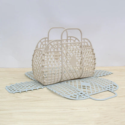 Saco Tote de Gelatina para Praia | Eco-Friendly Reutilizável | Verão