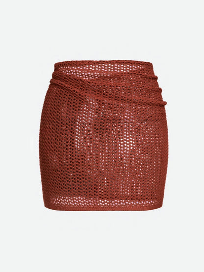 Saia Curta de Malha Feminina para Praia | Estilo Casual de Verão
