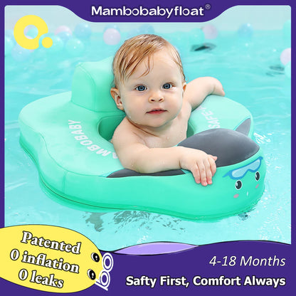 Mambobaby-bebê flutuador com assento, grande anel de natação para bebê, acessórios de piscina, brinquedos de jogos de piscina, 6-18-24 meses