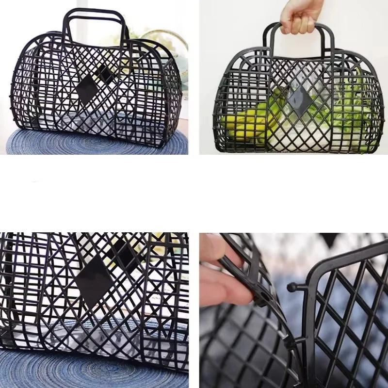 Saco Tote de Gelatina para Praia | Eco-Friendly Reutilizável | Verão