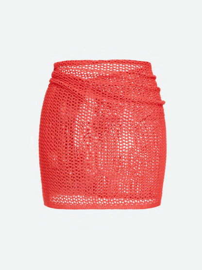 Saia Curta de Malha Feminina para Praia | Estilo Casual de Verão