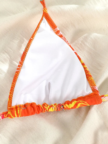 Biquíni Micro Tanga Triangular com Correntes | Conjunto 2 Peças | Verão 2026