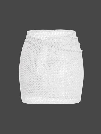 Saia Curta de Malha Feminina para Praia | Estilo Casual de Verão