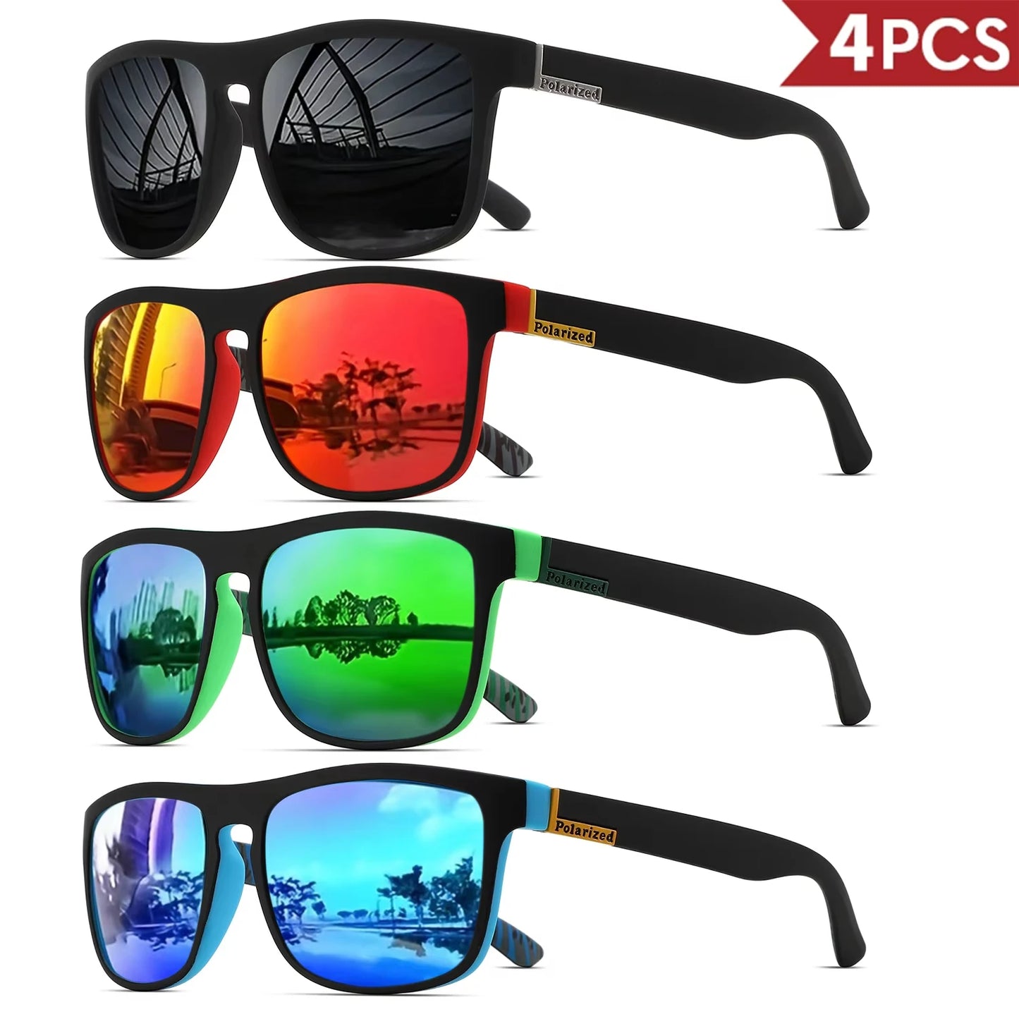 Óculos de Sol Desportivos Polarizados UV400 | Armação Leve em PC | Unissex